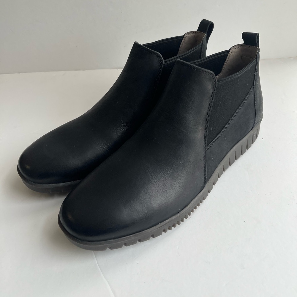 Dansko Louisa Black Burnished Leather Ankle Boots Size 9-9.5